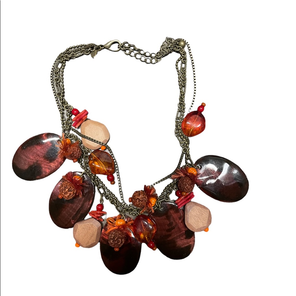 Funky burgundy necklace